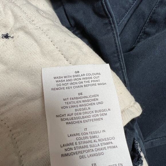 CLOSED Clifton Slim Chino SIZE 31 x 28 Dark Night Blue Soft Cotton Trouser Pants - Picture 12 of 12